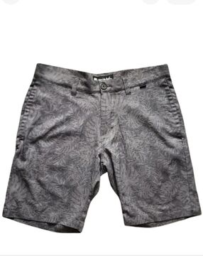 TravisMathew Gray Tropical Performance Golf Shorts Size 32 Stretch Lightweight